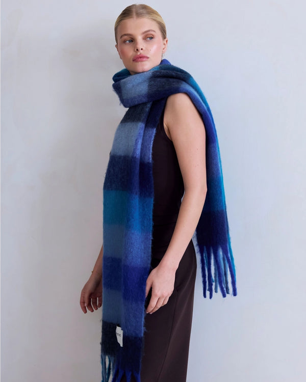 The Reykjavik Scarf - Blue Check