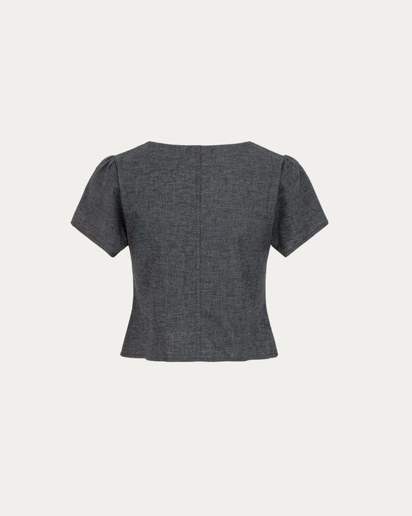 Hemp Blend Button Front Top by Juana