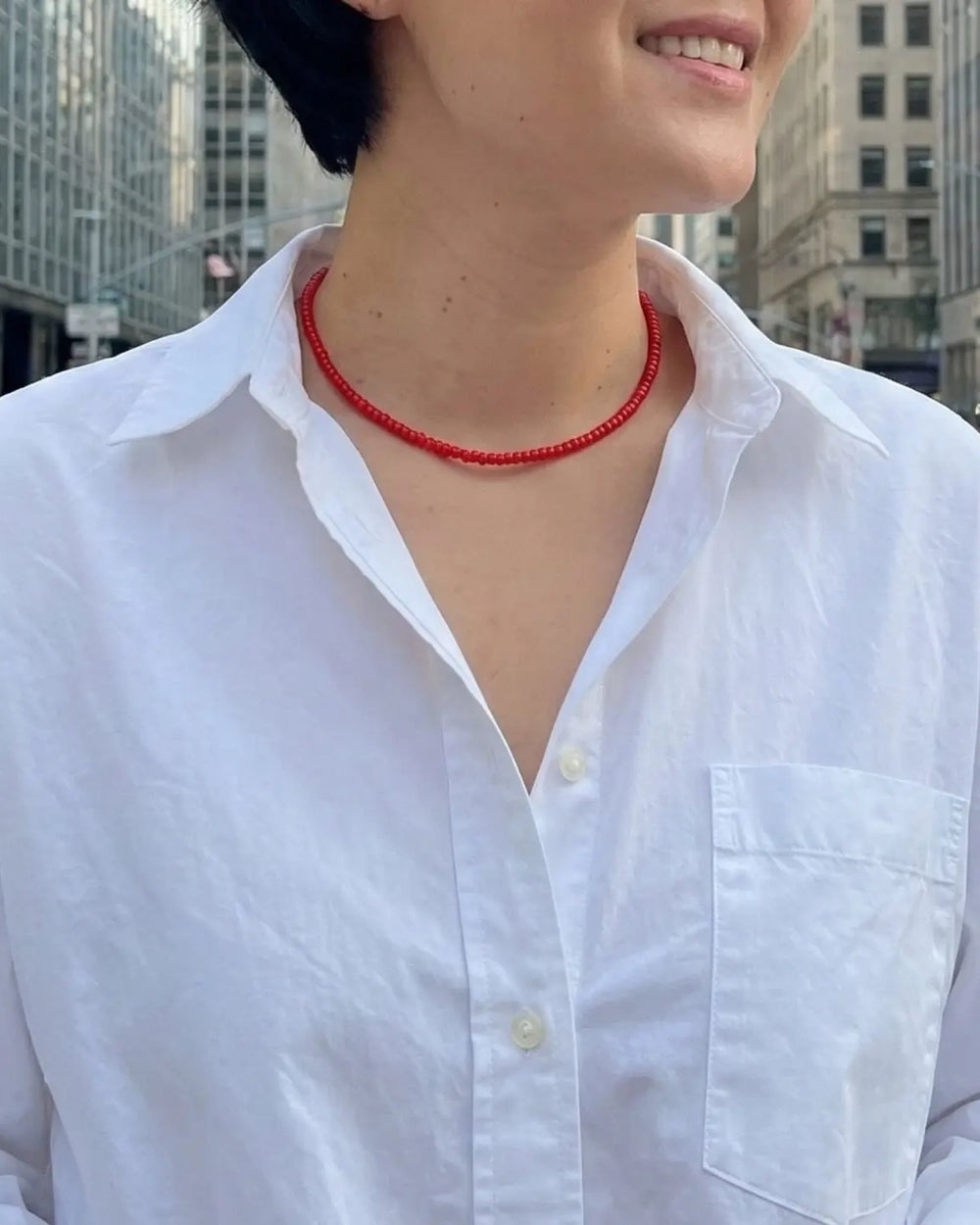 Red Beaded Necklace