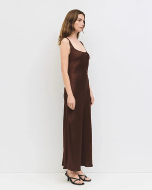 The Satin Midi Dress