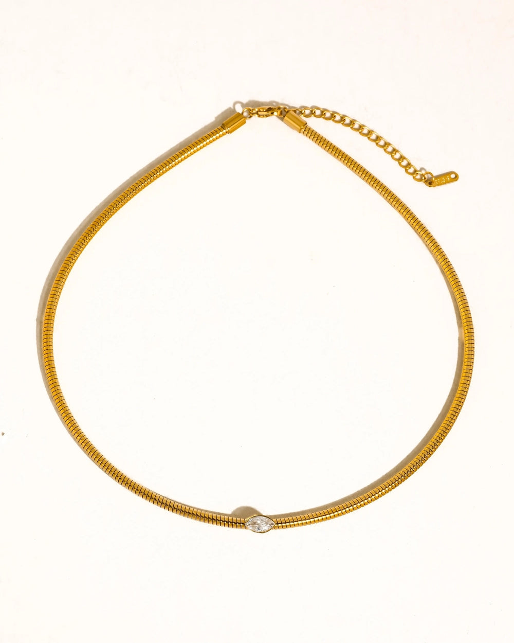 Olwen Marquise Snake Chain Necklace