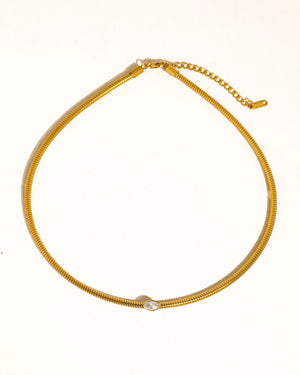 Olwen Marquise Snake Chain Necklace