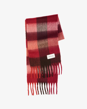 The Reykjavik Scarf - Burgundy Check