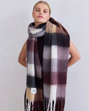 The Reykjavik Scarf - Purple/Brown