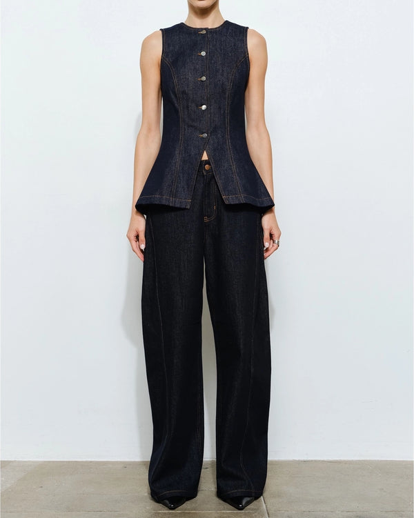 Scarlett Tailored Denim Vest