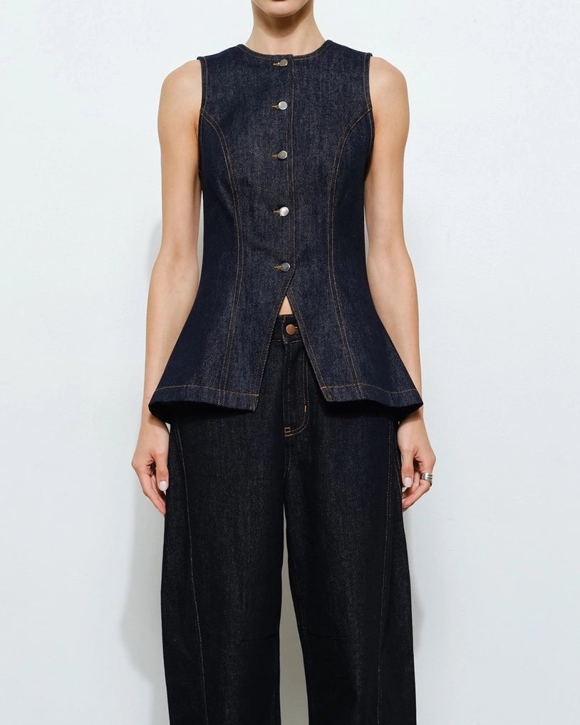 Scarlett Tailored Denim Vest