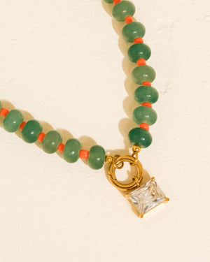 Annecy Beaded Necklace - Green