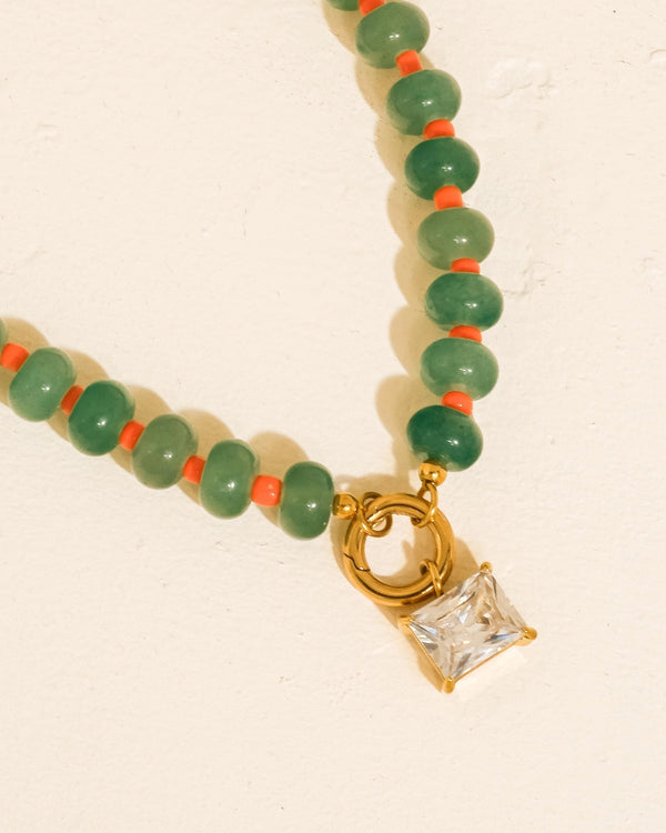 Annecy Beaded Necklace - Green