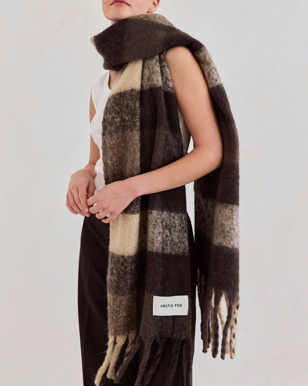 The Reykjavik Scarf - Brown Check