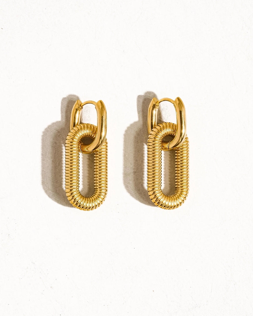 Kate Double Chain Hoop Earring