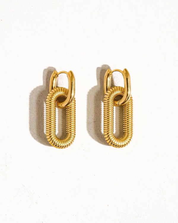 Kate Double Chain Hoop Earring
