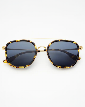 Weston Round Sunglasses -   Yellow Tortoise / Gray