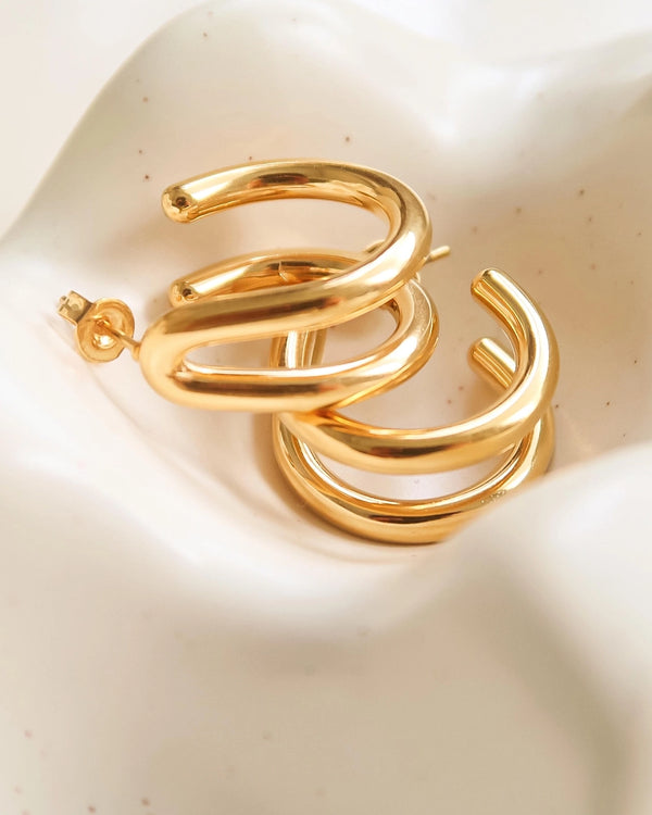 Lucille Double C Hoop Earring