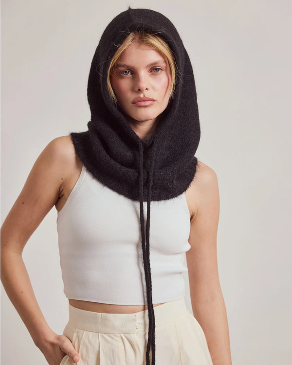Alpaca Hood with Drawstrings