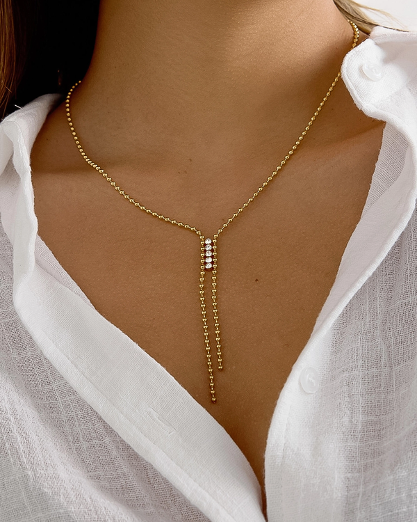 Gold Lariat Necklace