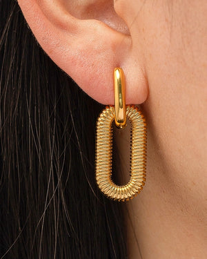 Kate Double Chain Hoop Earring