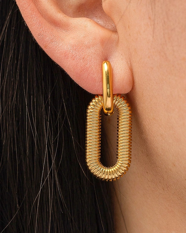 Kate Double Chain Hoop Earring