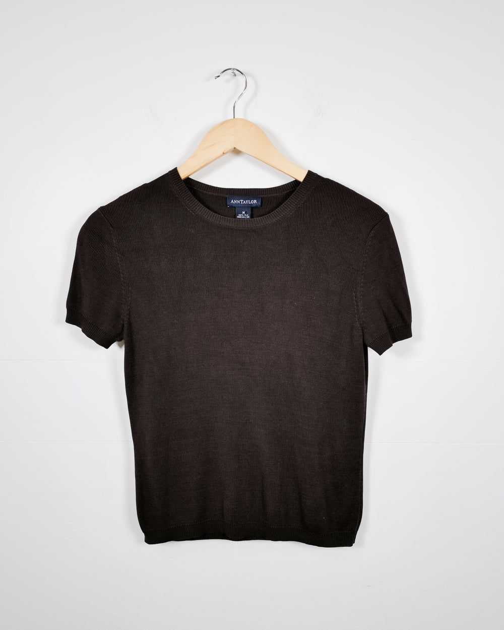 Vintage Brown Silk Knit Top