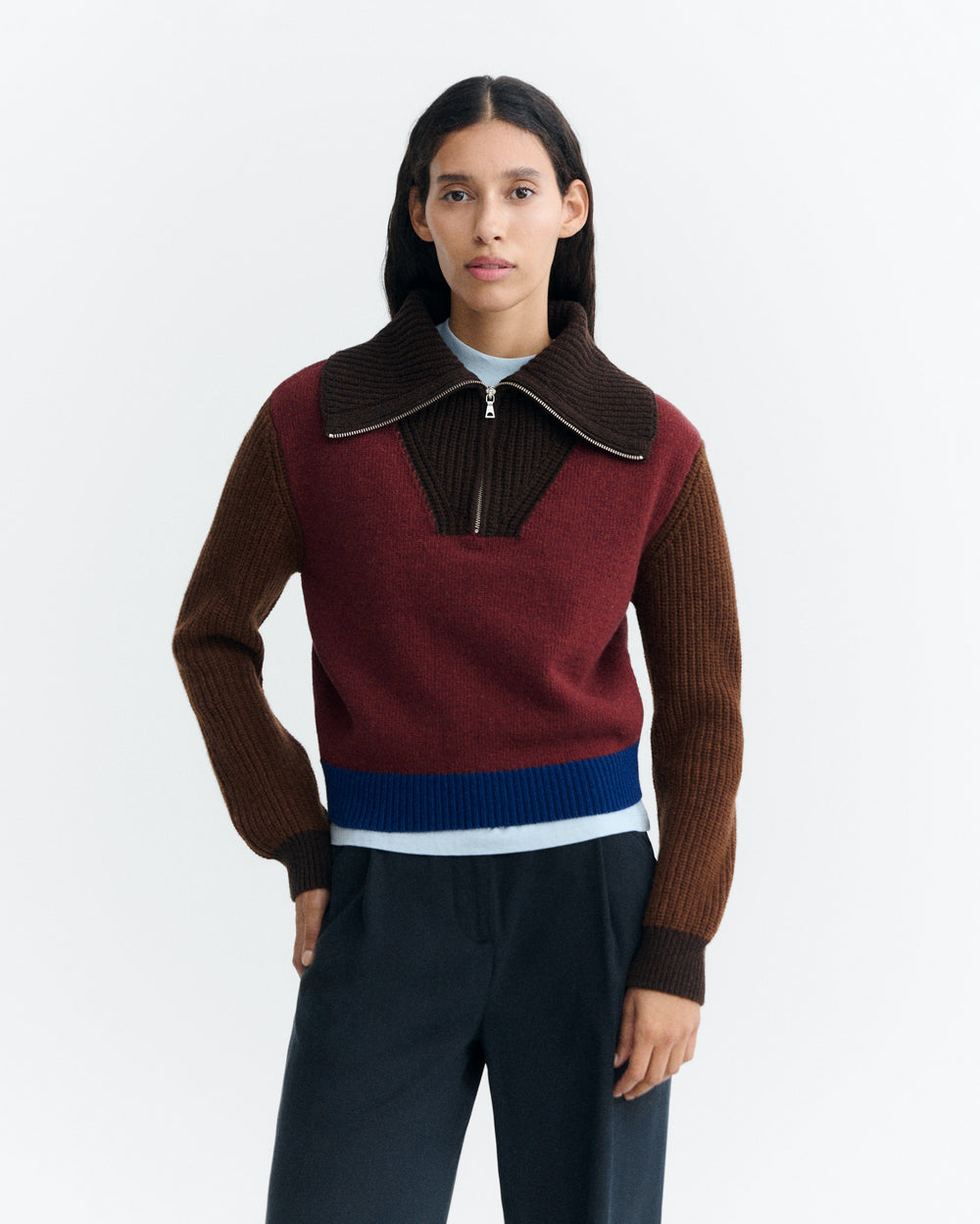 Brown Block Tanit Knitted Sweater