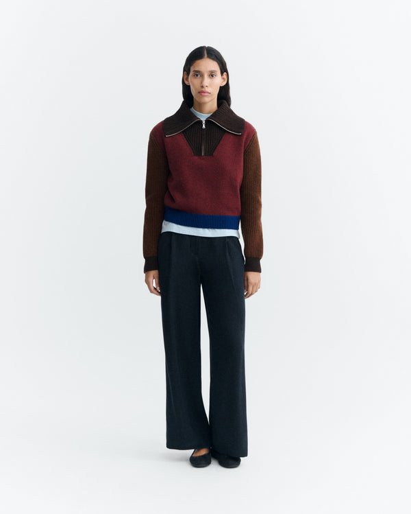 Brown Block Tanit Knitted Sweater