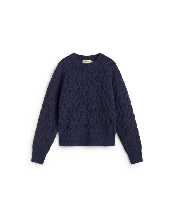 Blue Carmen Knitted Sweater