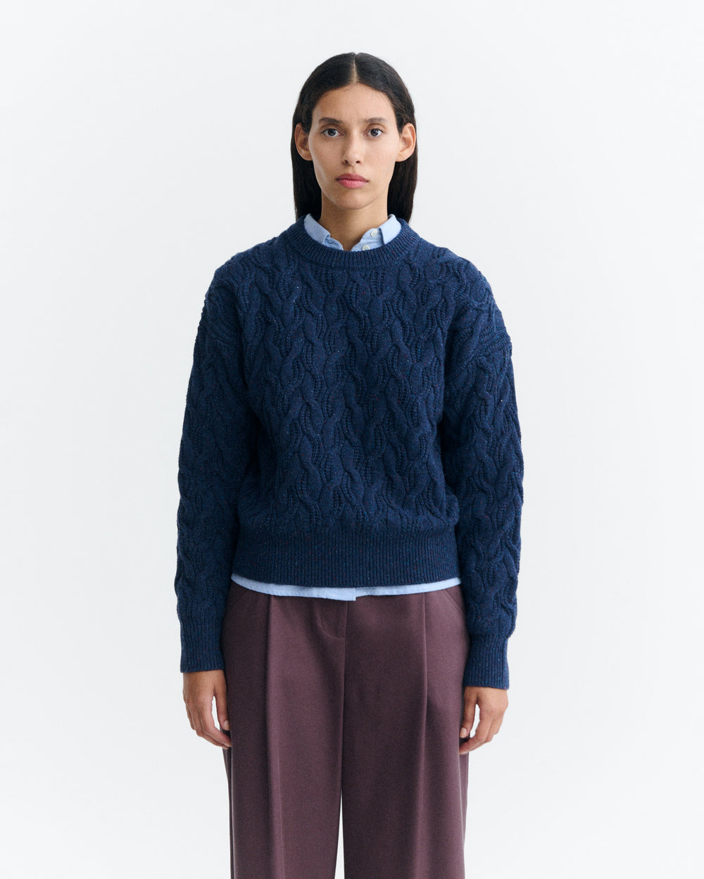 Blue Carmen Knitted Sweater