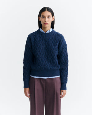 Blue Carmen Knitted Sweater