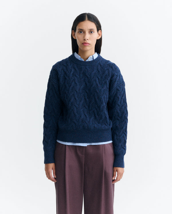 Blue Carmen Knitted Sweater