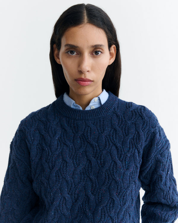 Blue Carmen Knitted Sweater
